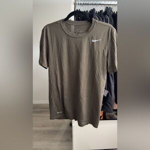 Nike Men's Olive Green Dri-FIT Short Sleeve Tee